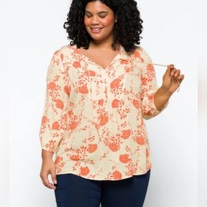 [EUC] PAPERMOON Addley Clip Dot Woven Top Shirt Blouse Plus Size 2XL